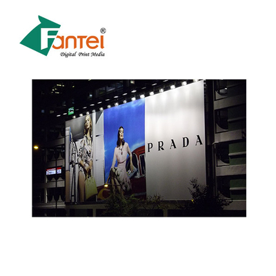 Kustom Putih lampu latar PVC Banner Rolls Melenturkan Untuk Pencetakan Adversting