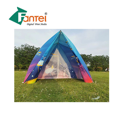 600 D Pvc Coated Fabric Tahan Air Spanduk Tenda Kustom Untuk Pencetakan Uv