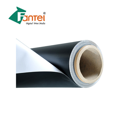Spanduk Blockout PVC Hitam Tahan Air 340gsm 200D300D Mengkilap tinggi