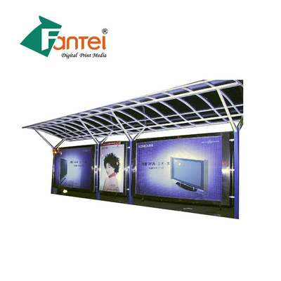 Eco Solvent PVC frontlit Melenturkan banner 510gsm 300D * 500D 18 * 12 Untuk Backdrop Light Box