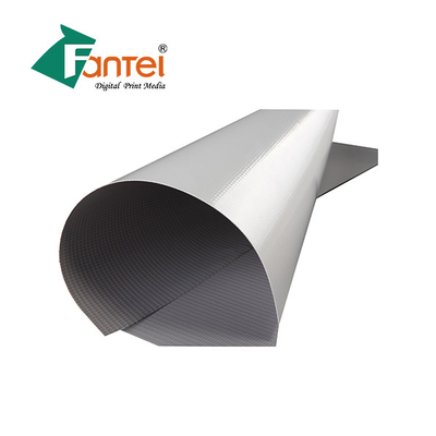 500X500 340g luar ruangan PVC Banner Rolls Grey 5 Meter Self Cleaning