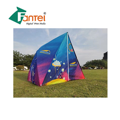 600 D Pvc Coated Fabric Tahan Air Spanduk Tenda Kustom Untuk Pencetakan Uv